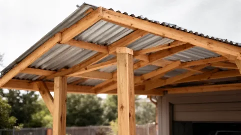 konstrukcja dachu jednospadowego wiaty