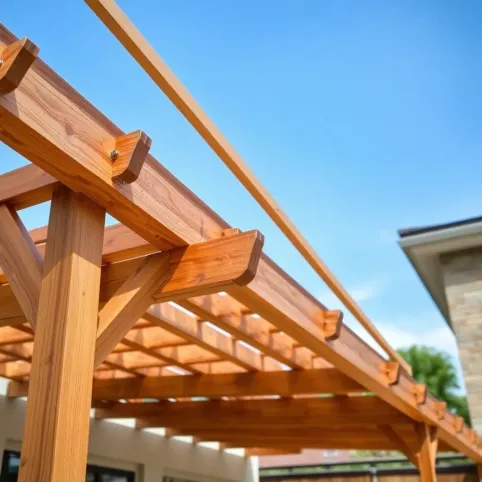 Konstrukcja zadaszenia tarasu z drewna