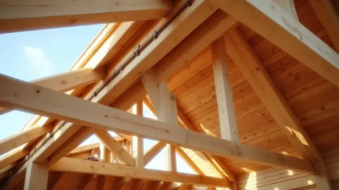 Krokwiowa konstrukcja dachu jednospadowego