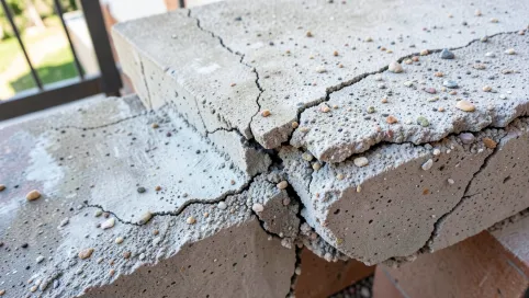 Krusząca się wylewka na balkonie