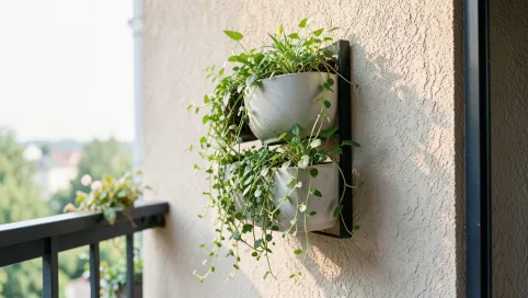 Kwietnik na balkon na ścianę