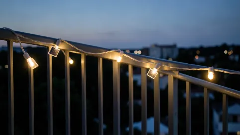 LAMPKI LED na balkon solarne