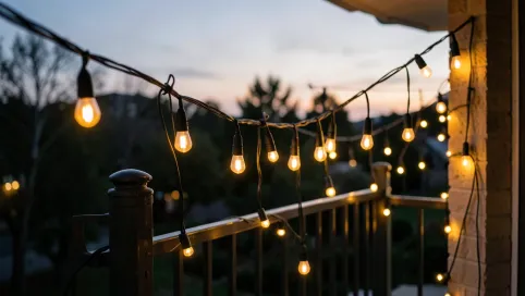 Lampki na balkon na prąd