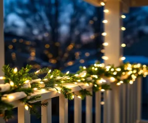 Lampki świąteczne na balkon na baterie