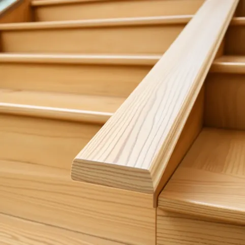 Listwy przy schodach drewnianych
