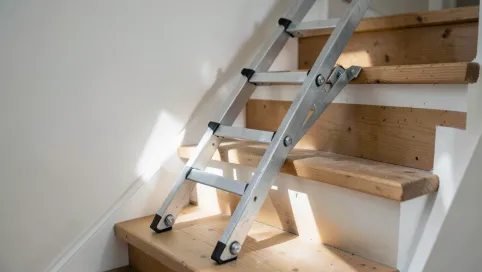 Mała drabina na schody