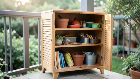 Mała szafka na balkon