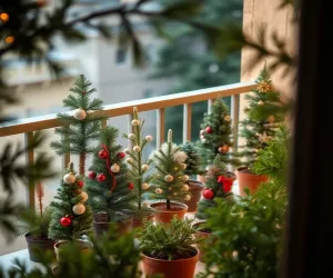 Małe choinki na balkon