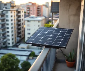 Małe panele słoneczne na balkon