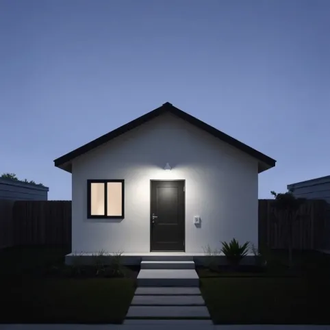 Mały dom z dachem jednospadowym