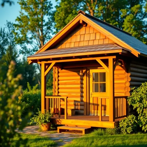 Mały dom z zadaszonym tarasem