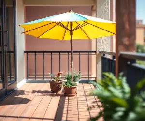 Mały parasol na balkon