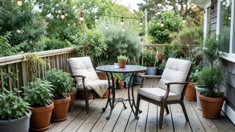 Mały taras przy domu