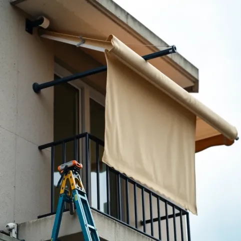 Markiza balkonowa z montażem