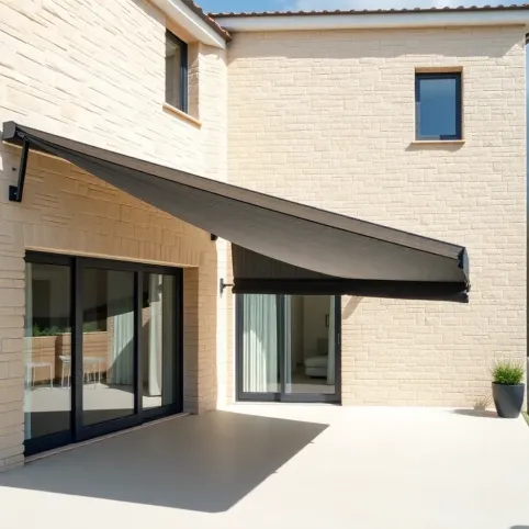 Markiza tarasowa na prowadnicach