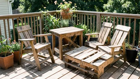 Meble z palet na balkon jak zrobić