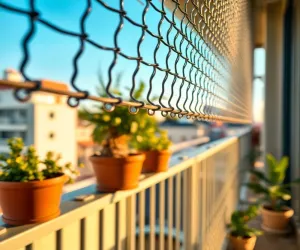 Metalowa siatka na balkon