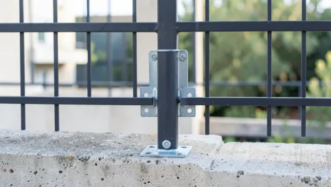 Mocowanie balustrady balkonowej od czoła