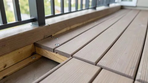 Montaż deski kompozytowej na balkonie