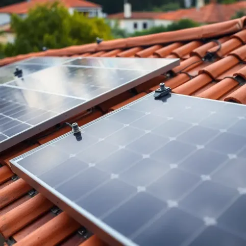 Montaż paneli fotowoltaicznych na dachu z dachówką