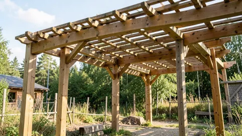 Montaż pergoli drewnianej cena Płock