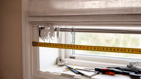 Montaż rolety rzymskiej na karniszu