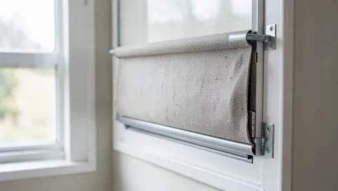 Montaż rolety rzymskiej na ramie okna