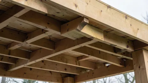 Montaż zadaszenia tarasu z drewna