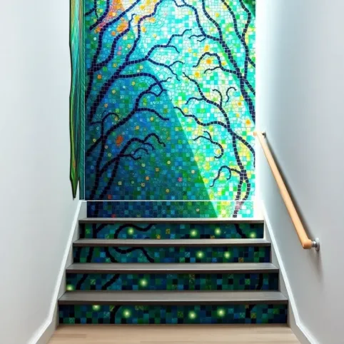 Mozaika na klatce schodowej