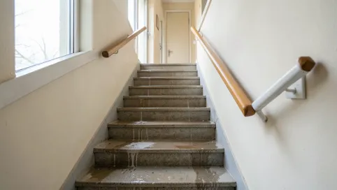 Mycie klatki schodowej w bloku