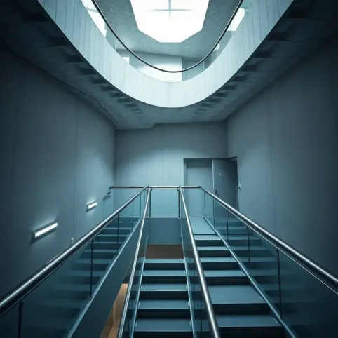 Nowoczesna klatka schodowa w bloku