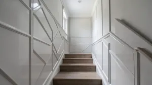 Nowoczesna lamperia na klatce schodowej