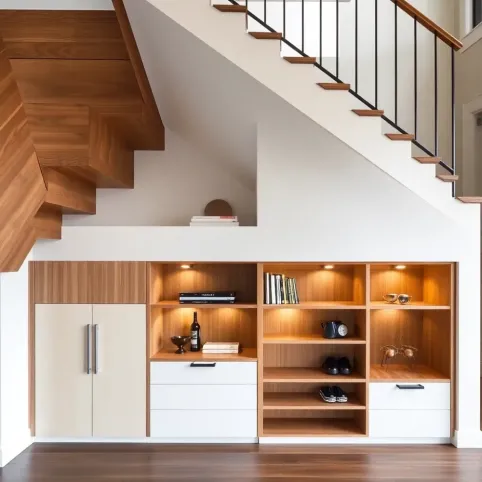 Nowoczesna zabudowa pod schodami