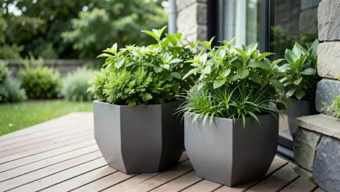 Nowoczesne donice na taras