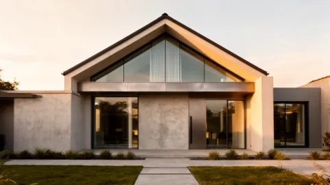 nowoczesne elewacje domów z dachem dwuspadowym