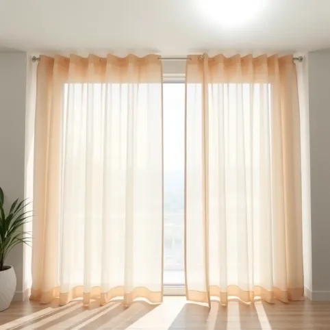 Nowoczesne firany na duże okno tarasowe