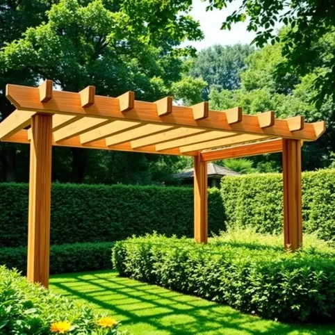 Nowoczesne pergole ogrodowe drewniane