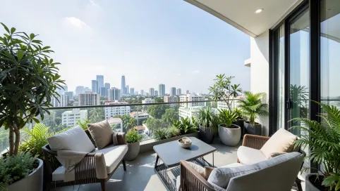 Nowoczesny balkon w bloku