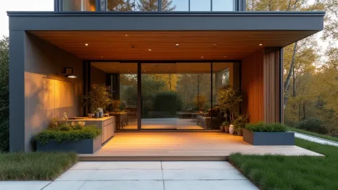 Nowoczesny ganek w domu