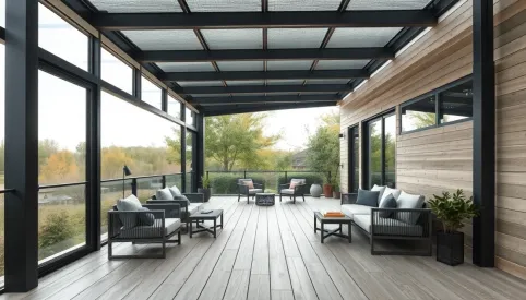 Nowoczesny taras zadaszony