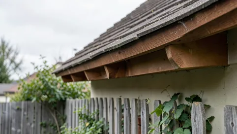 Okap dachu a granica działki