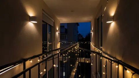 Oświetlenie balkonu w bloku