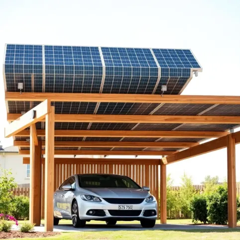 Panele fotowoltaiczne jako zadaszenie wiaty