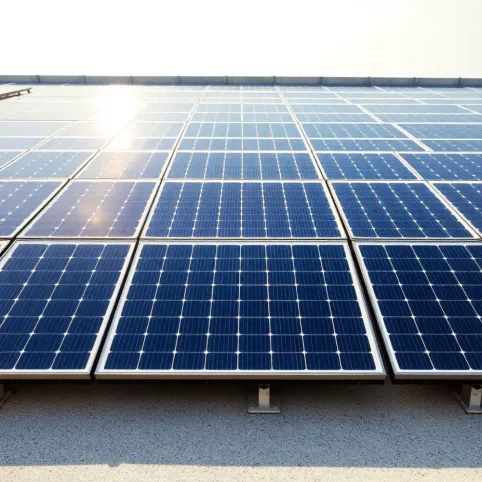 Panele fotowoltaiczne montaż na dachu płaskim