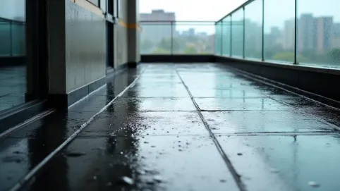 Papa w płynie na balkon