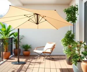 Parasol POŁÓWKA na balkon