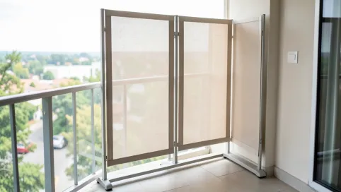 Parawan na balkon stojący