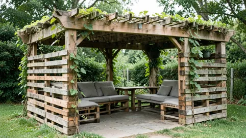 pergola ogrodowa z palet