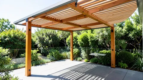 Pergola tarasowa z rozsuwanym dachem