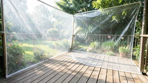 Plandeka przezroczysta na taras na wymiar